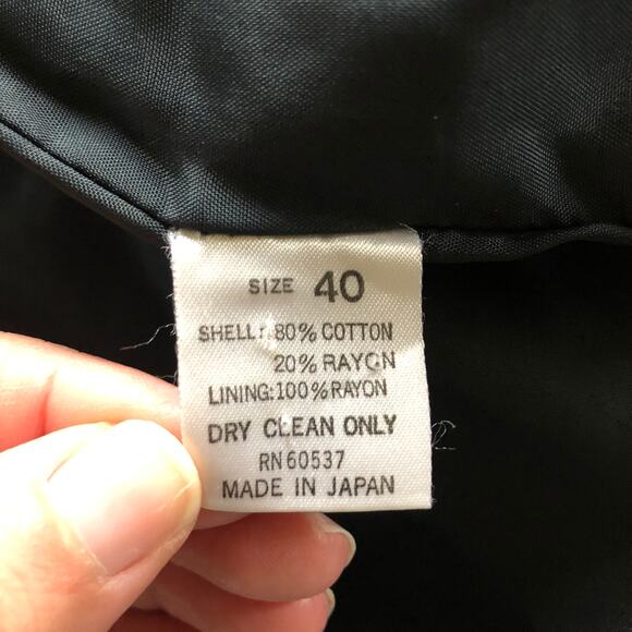 VTG 90s Cassandra Black Velvet Blazer Made in Japan Size 40 Medium Quiet Luxury - Picture 10 of 12